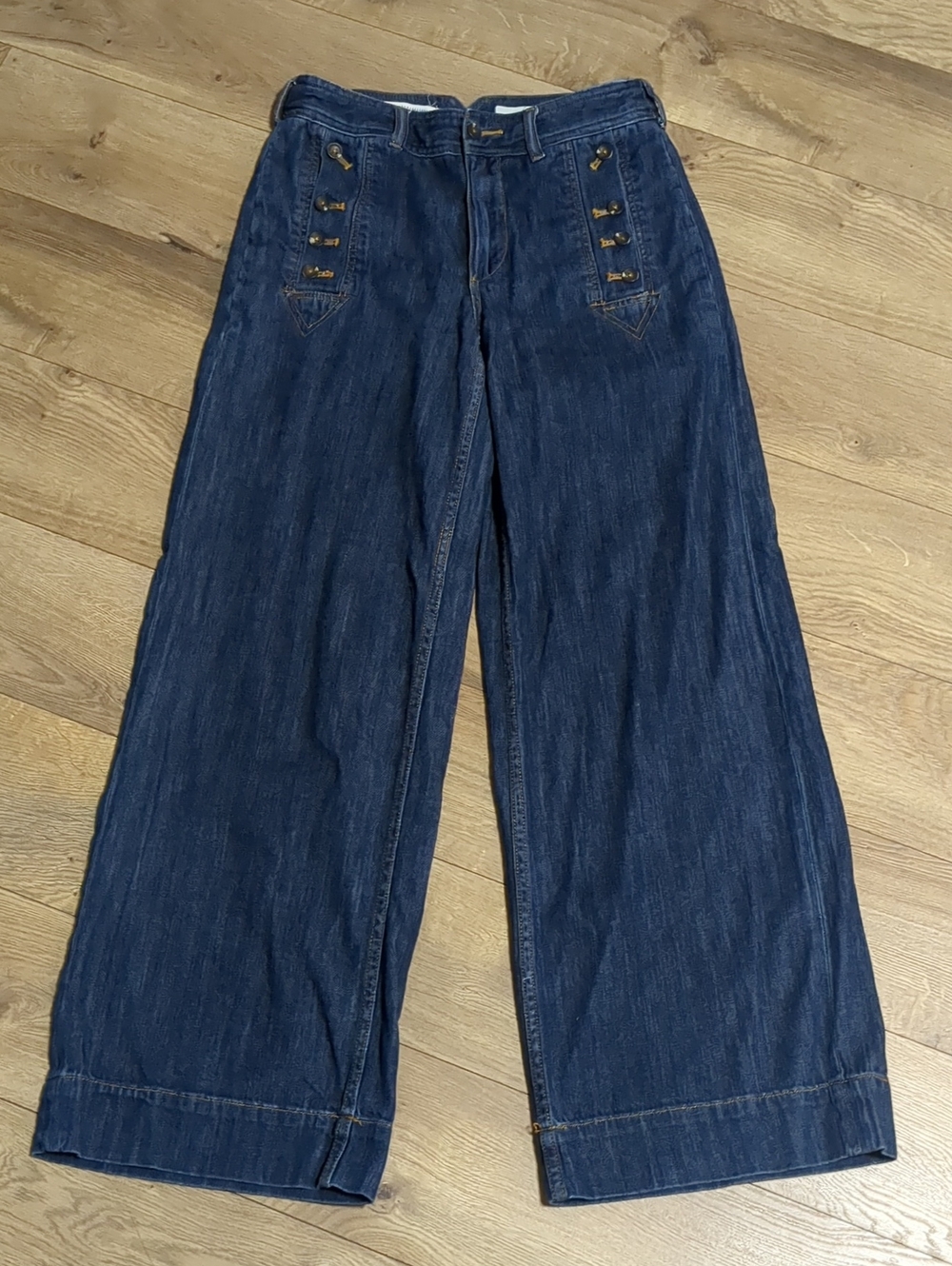 ANTHROPOLOGIE Pilcro Starboard Wide Leg Jeans Size 27 - Picture 6 of 14